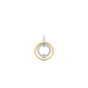 Ti Sento Crystal Double Pendent, Gold & Silver