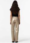 Tiffosi Amy Metallic Coated Straight Leg Jeans, Gold