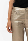 Tiffosi Amy Metallic Coated Straight Leg Jeans, Gold