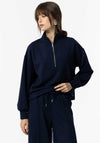 Tiffosi Noa Button Detail Half Zip Sweatshirt, Navy