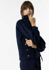 Tiffosi Noa Button Detail Half Zip Sweatshirt, Navy