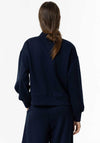 Tiffosi Noa Button Detail Half Zip Sweatshirt, Navy