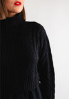 Tiffosi Astrid Polo Neck Knit Jumper, Black