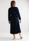 Tiffosi Kyoto Pleated Wrap Maxi Dress, Navy