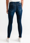 Tiffosi One Size Double Up Skinny Jeans, Dark Blue Denim