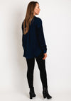 Tiffosi Satin Oversized Shirt, Navy