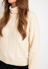 Tiffosi Morgana Herringbone Knitted Sweater, Cream