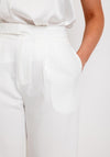 Tiffosi Margot Pleat Waist Wide Leg Trouser, White