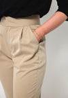 Tiffosi Toulouse Turned Up Hem Straight Leg Trousers, Beige