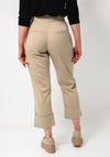 Tiffosi Toulouse Turned Up Hem Straight Leg Trousers, Beige