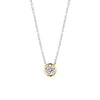 Ti Sento Milano Round Zirconia Charm Necklace, Silver & Gold