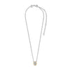 Ti Sento Milano Round Zirconia Charm Necklace, Silver & Gold