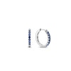 Ti Sento Blue Zirconia Huggie Hoop Earrings, Silver