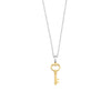 Ti Sento Mini Gold Key Charm Pendant, Silver