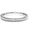 Ti Sento Milano Ribbed Bangle, Silver