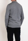 Tom Penn Waffle Knit Long Sleeve Polo Shirt, Dark Grey