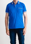 Advise Contrast Collar Polo Shirt, Royal Blue