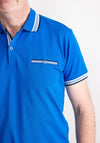 Advise Contrast Collar Polo Shirt, Royal Blue