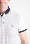 Tom Penn Diamond Print Polo Shirt, White