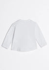 Tommy Hilfiger Baby Girl Logo Long Sleeve Top, White