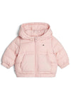 Tommy Hilfiger Baby Girl Solid Puffer Jacket, Pink