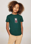 Tommy Hilfiger Boy Flag Short Sleeve Tee, Green