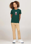 Tommy Hilfiger Boy Flag Short Sleeve Tee, Green