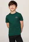 Tommy Hilfiger Boy Puff Logo Short Sleeve Tee, Green