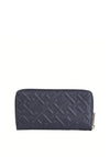 Tommy Hilfiger Iconic Large Zip Around Monogram Wallet, Navy