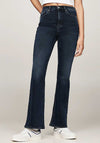 Tommy Jeans Sylvia High Waisted Flared Jeans, Dark Denim