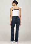 Tommy Jeans Sylvia High Waisted Flared Jeans, Dark Denim