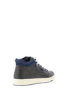 Tommy Bowe Matfield Hi Top Side Zip Trainers, Dark Grey