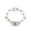 Tommy Hilfiger Womens TH Monogram Linked Bracelet, Silver