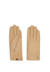 Tommy Hilfiger Essential Flag Leather Gloves, Light Tan