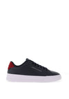 Tommy Hilfiger Court Pebble Grain Leather Trainers, Navy