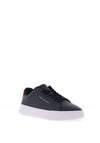 Tommy Hilfiger Court Pebble Grain Leather Trainers, Navy