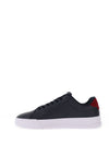 Tommy Hilfiger Court Pebble Grain Leather Trainers, Navy