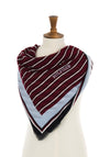 Tommy Hilfiger Womens Large Square Stripe Scarf, Multi