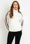 Tommy Hilfiger Womens Wool Blend Cable Knit Sweater, Off White