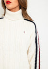 Tommy Hilfiger Womens Wool Blend Cable Knit Sweater, Off White