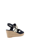 Tommy Hilfiger Womens Woven Wedge Sandals, Space Blue