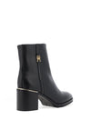 Tommy Hilfiger Womens Feminine Hardware Mid Boots, Black