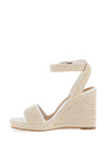 Tommy Hilfiger Womens Monogram Rope High Wedge Sandals, White