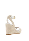 Tommy Hilfiger Womens Monogram Rope High Wedge Sandals, White