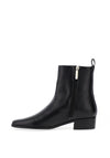 Tommy Hilfiger Leather Cowboy Ankle Boots, Black