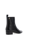 Tommy Hilfiger Leather Cowboy Ankle Boots, Black