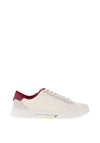 Tommy Hilfiger Chic Court Sneaker, White and Burgundy