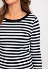 Tommy Hilfiger Womens Stripe Top, Navy & White