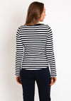 Tommy Hilfiger Womens Stripe Top, Navy & White