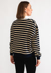 Tommy Hilfiger Striped Polo Sweatshirt, Navy and Cream